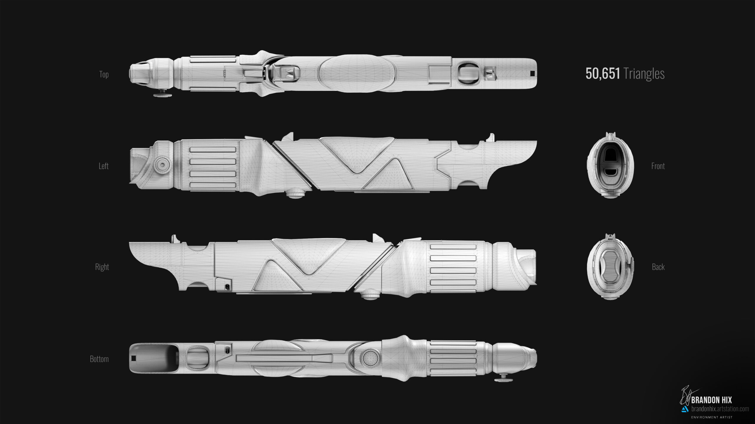 brandon-hix-lightsaber-blaster-combo-lightsaber-clay-and-wireframes