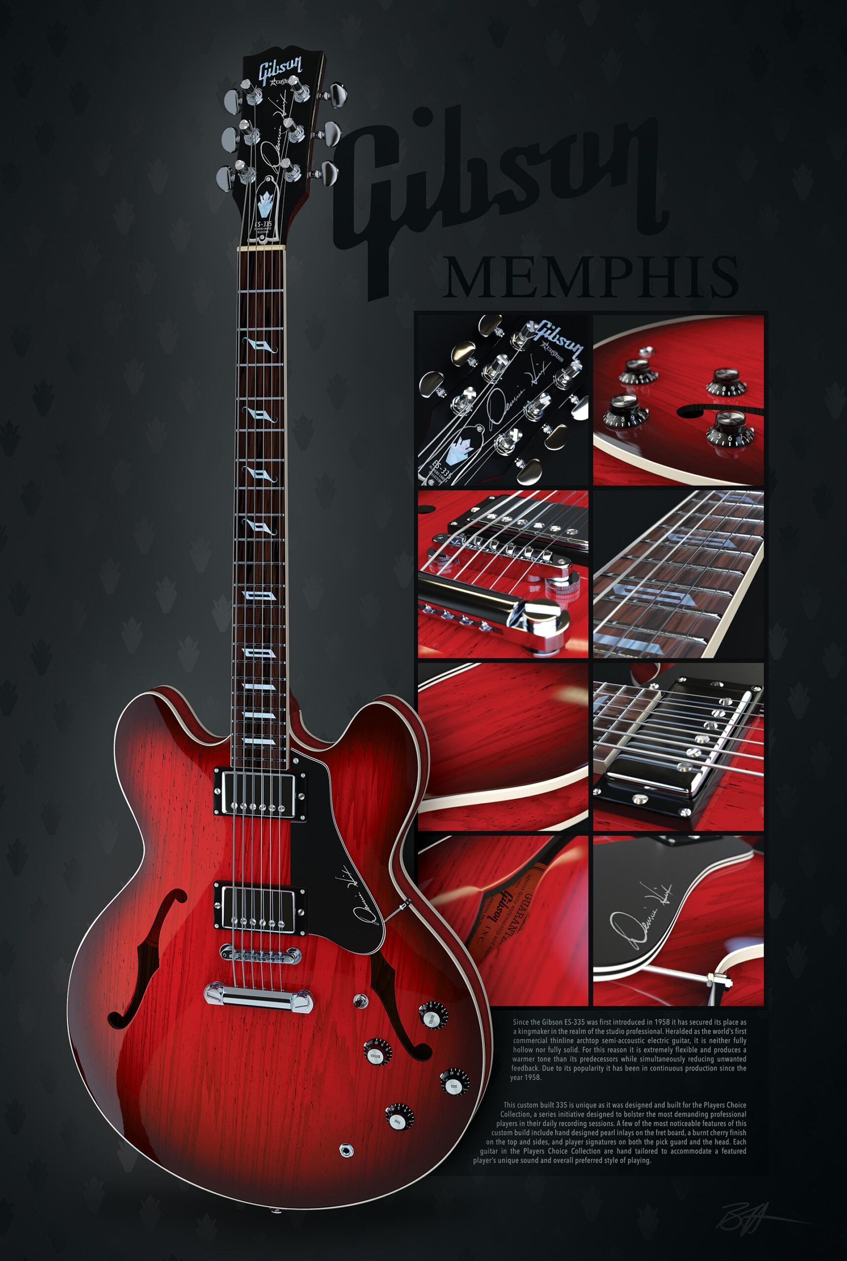 gibson-335-custom-poster